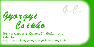 gyorgyi csipko business card